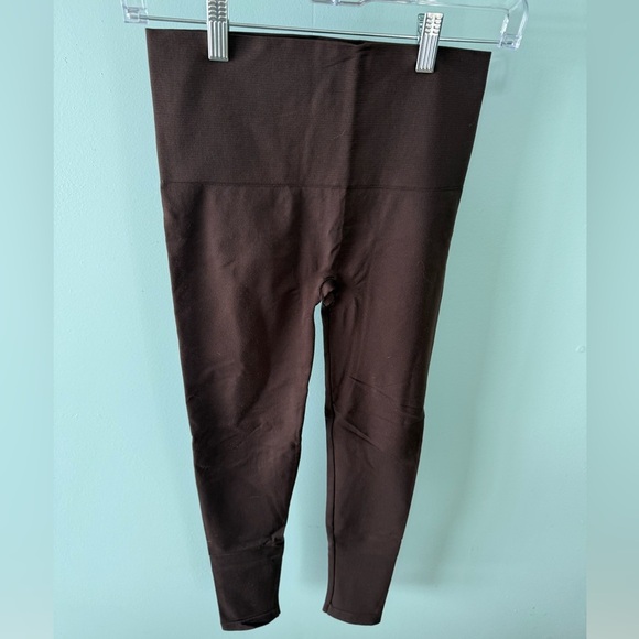 Brown High Rise Spanx Shape Wear Legging Tummy Control Size Medium - Picture 1 of 3